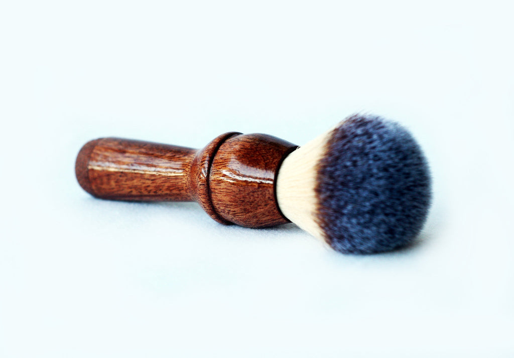 Mahogany Plisson Long Handle Lather Brush