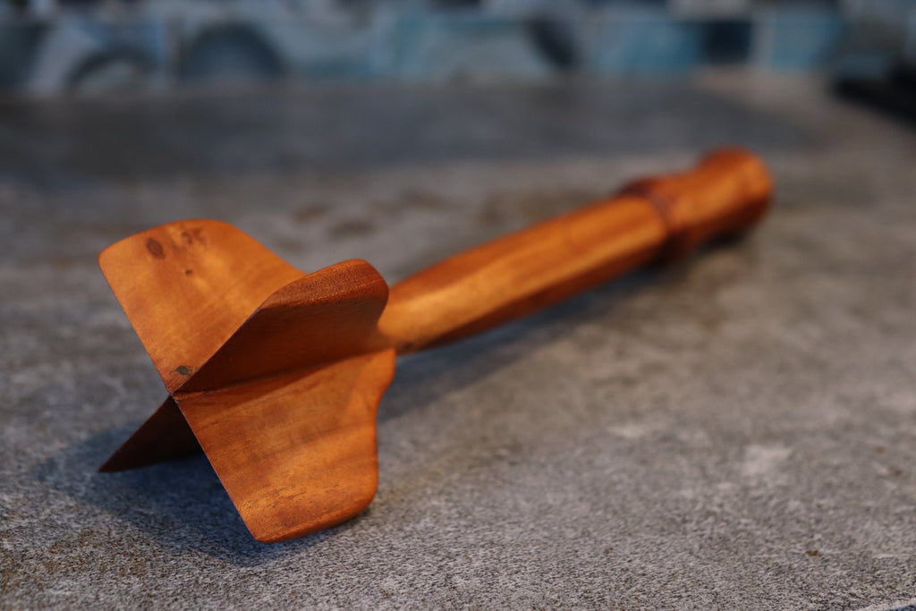 Mahogany Meat masher hand carved solid wood non toxic ground beef chopper